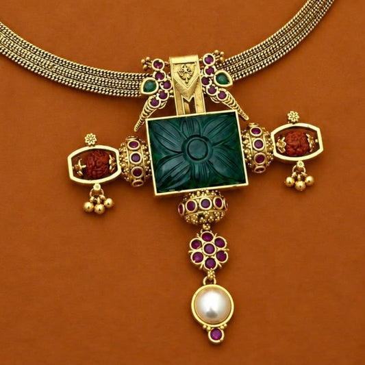 Carved Bead Pendant