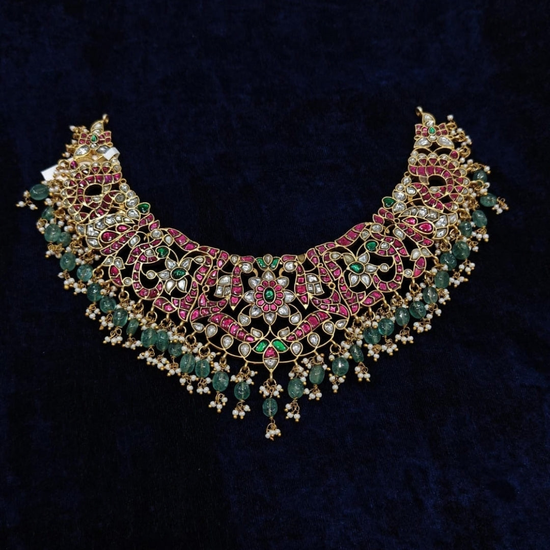 Heavy Floral Jadau Choker