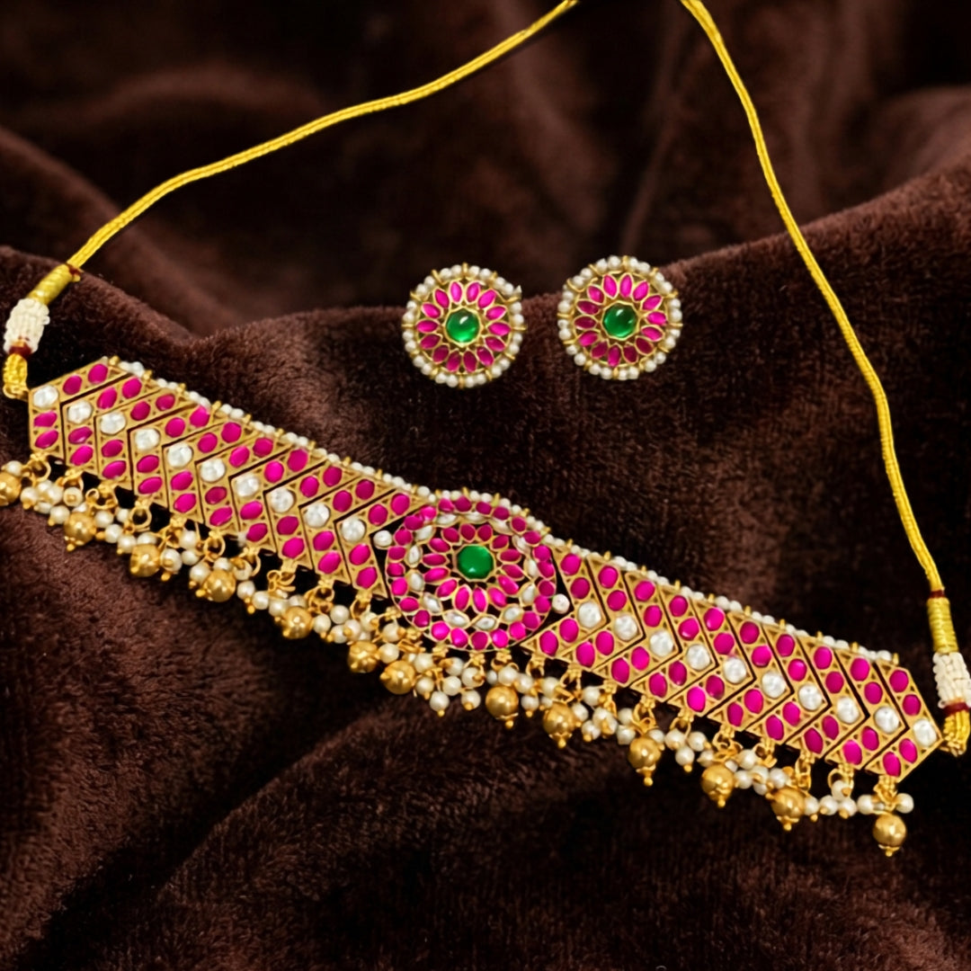 Jadau Kundan Choker Band