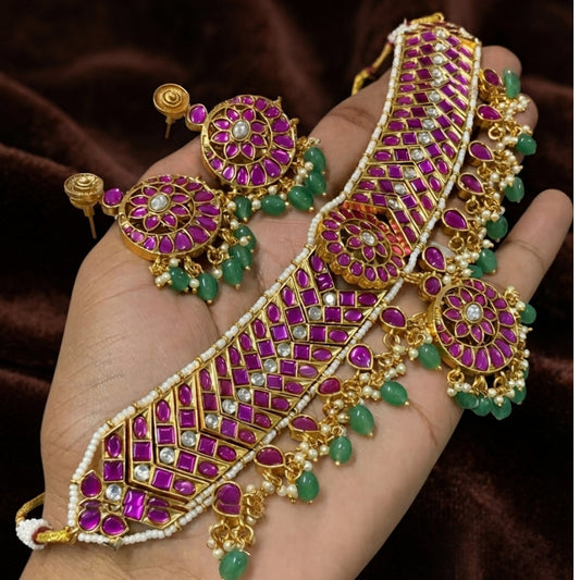 Jadau Kundan Choker Set