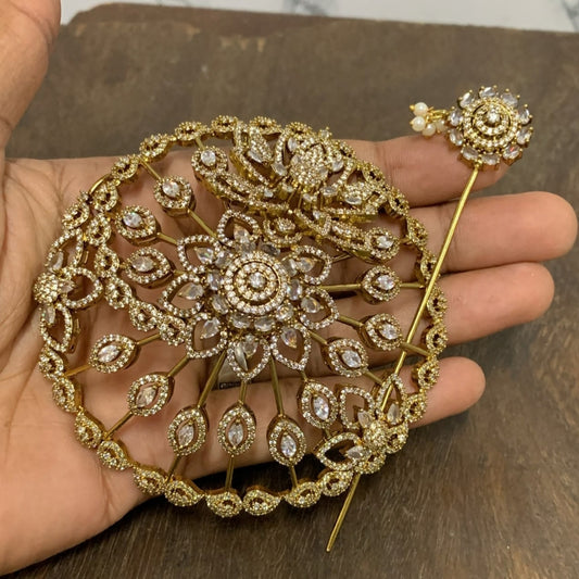 Kundan Domed Hair Bun