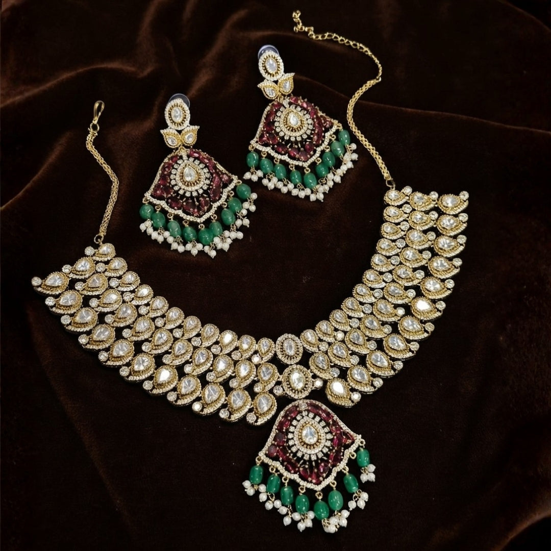 Paisley Jadau Kundan Necklace
