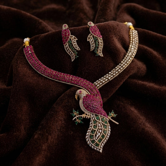 AD Parrot motif & Ruby Set
