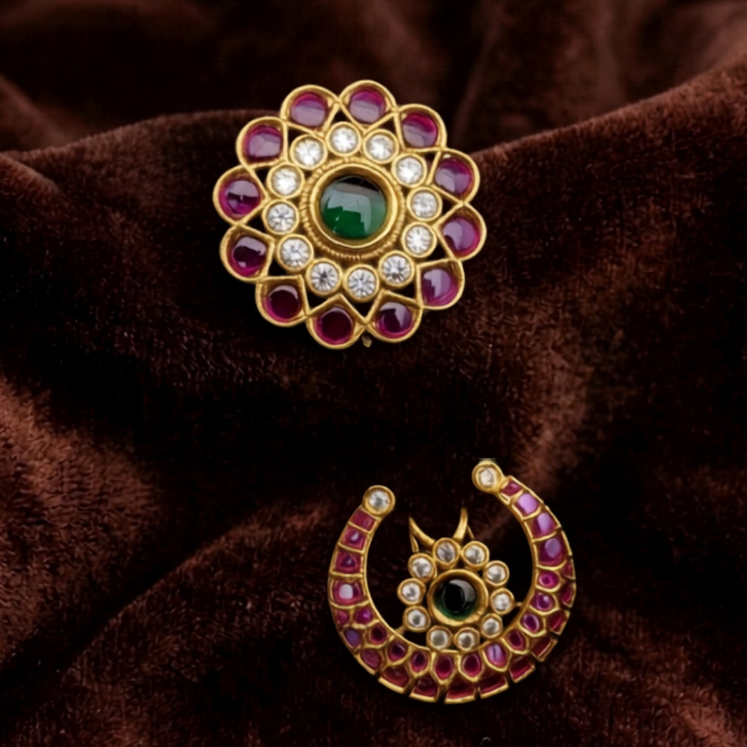 Antique Finish Sun Moon Hair Set
