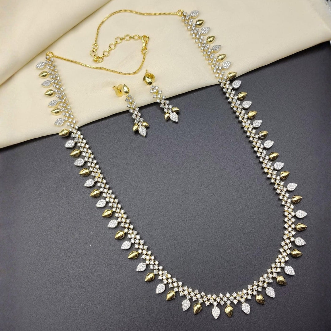 Elegant American Diamond Long Necklace