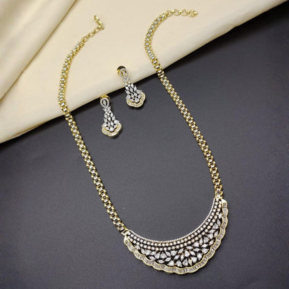Elegant American Diamond Long Necklace
