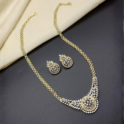 Elegant American Diamond Long Necklace