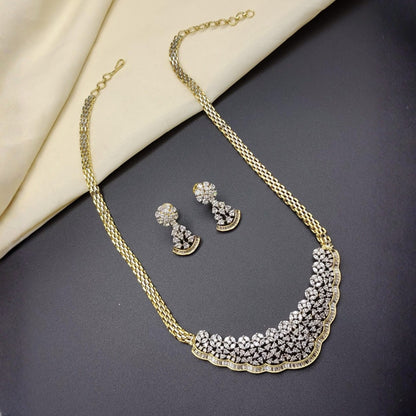 Elegant American Diamond Long Necklace