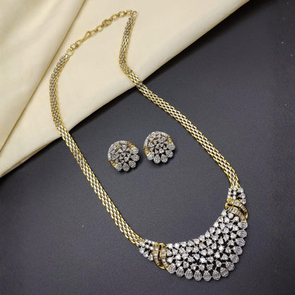Elegant American Diamond Long Necklace