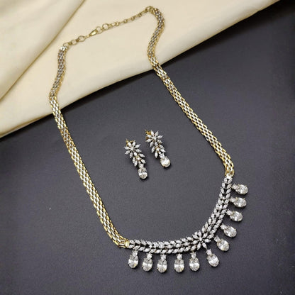 Elegant American Diamond Long Necklace