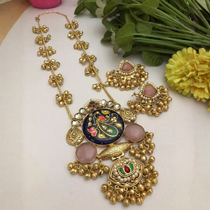 Handcrafted Kashmiri Style Meenakari & Ghungroo Set