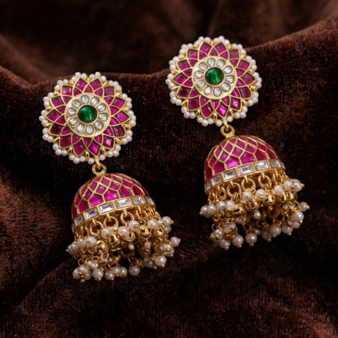 Heavy Jadau Kundan Jumka