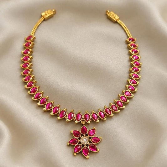 Jadau Kundan Adigai Necklace