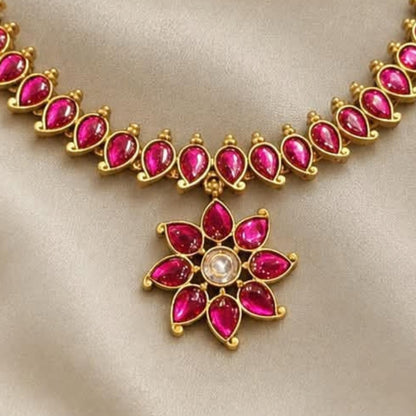 Jadau Kundan Adigai Necklace