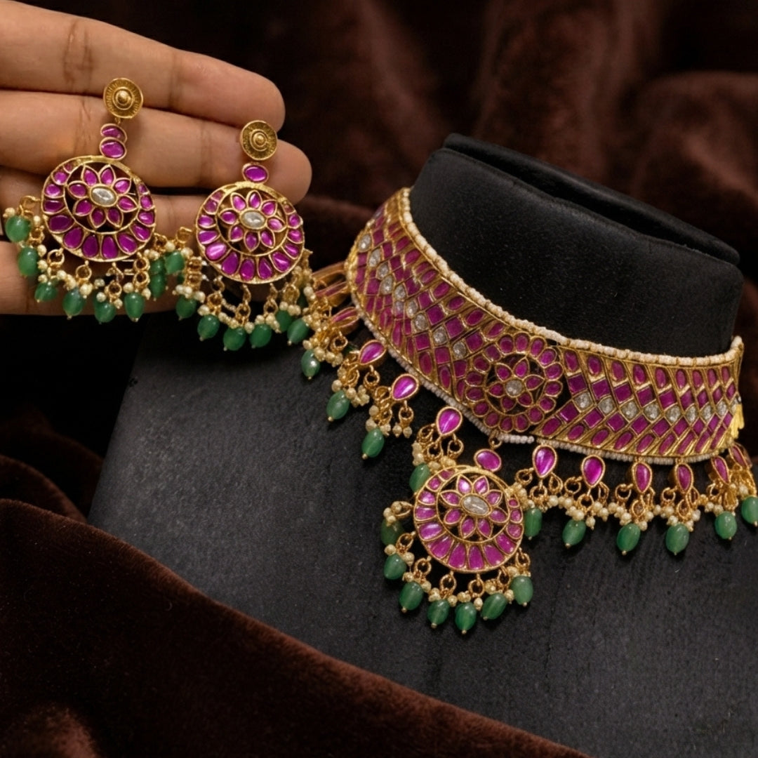 Jadau Kundan Choker Set