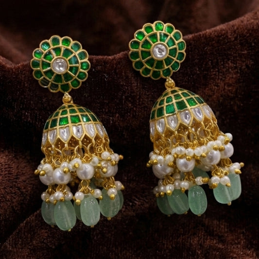 Jadau Kundan Gemstone Earrings