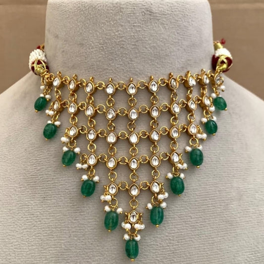 Jadau Kundan Mesh Choker