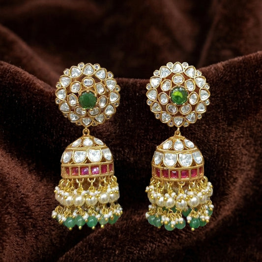 Jadau Kundan & Pearl Earrings