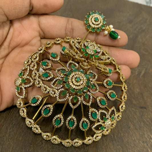 Kundan Domed Hair Bun