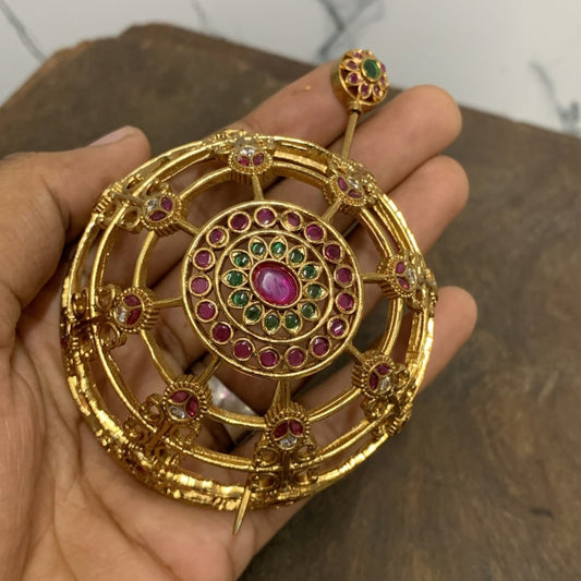 Kundan Domed Hair Bun