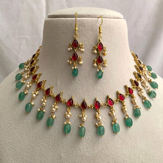 Kundan Teardrop Choker Set