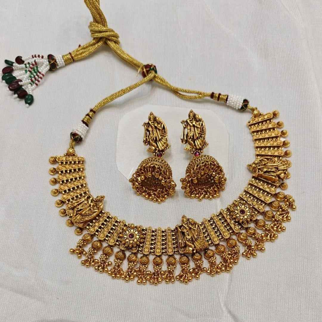 Lord Krishna Antique Temple Set