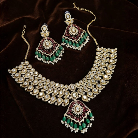 Paisley Jadau Kundan Necklace