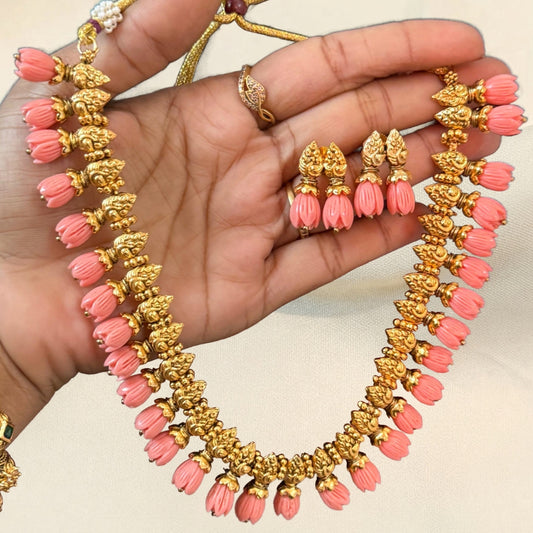 Pavalamalli Bead Necklace Set