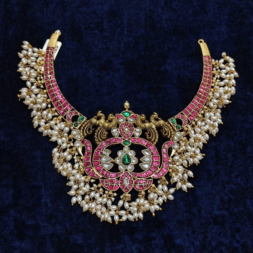 Peacock Motif Jadau Choker