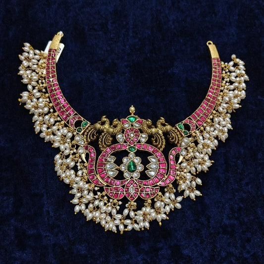 Peacock Motif Jadau Choker