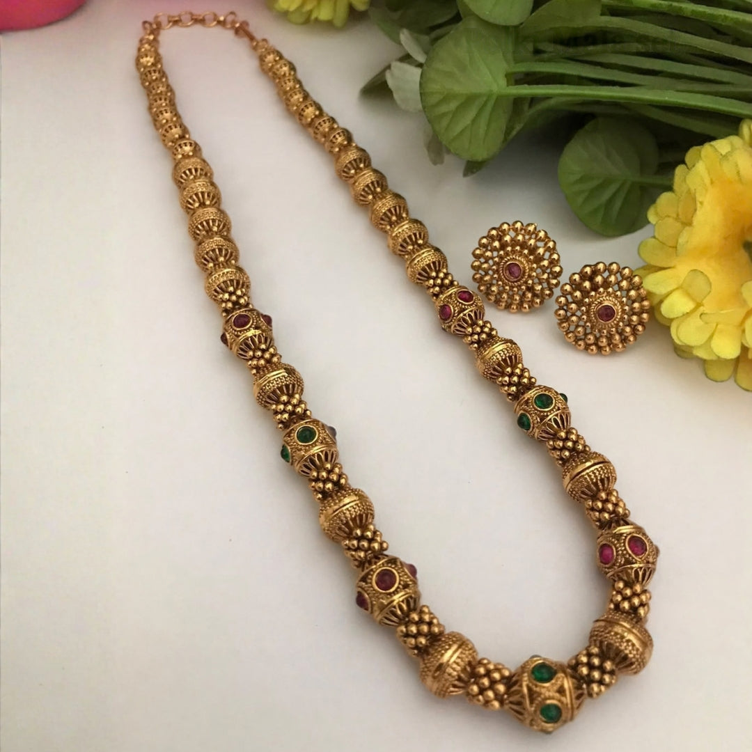 Polki Beaded Mala Set