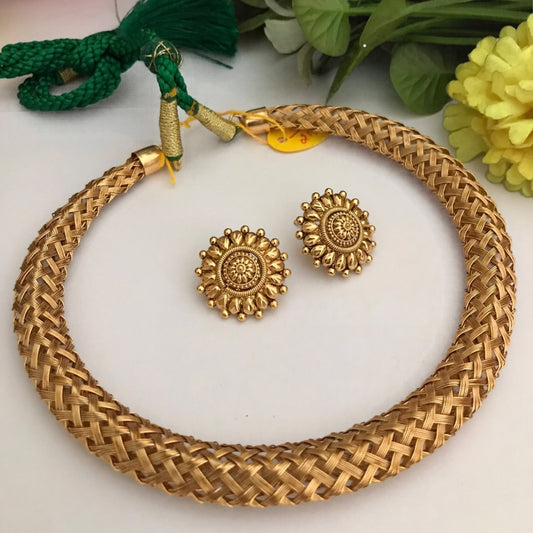 Polki Braided Choker Set