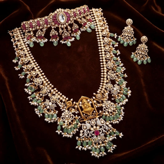 Royal Bridal Temple Design Choker and Haaram