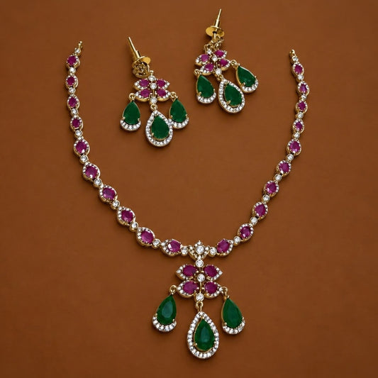 Ruby & Emerald AD Stone Set