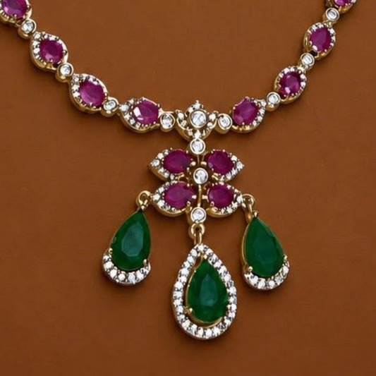 Ruby & Emerald AD Stone Set