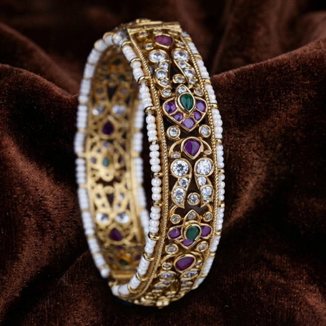 Sparkling AD, Rubies & Emeralds Kada