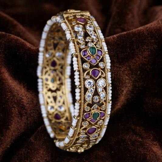 Sparkling AD, Rubies & Emeralds Kada