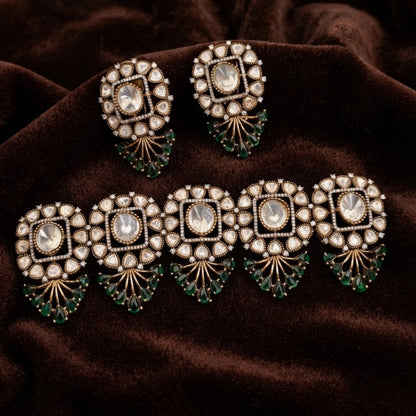 Square Medallion Kundan Choker