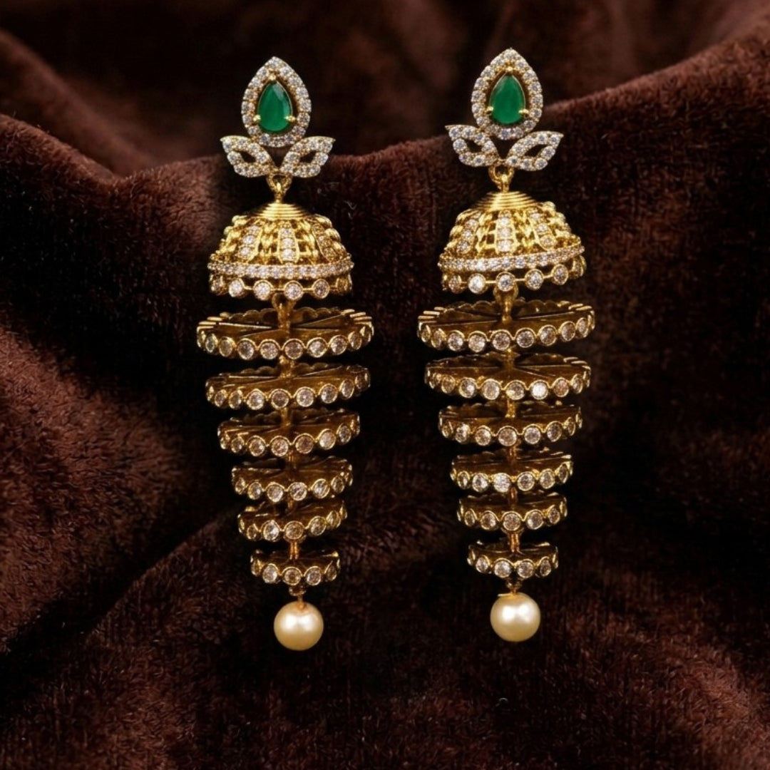The Royal Multi-Tiered Pearl-Drop Earrings