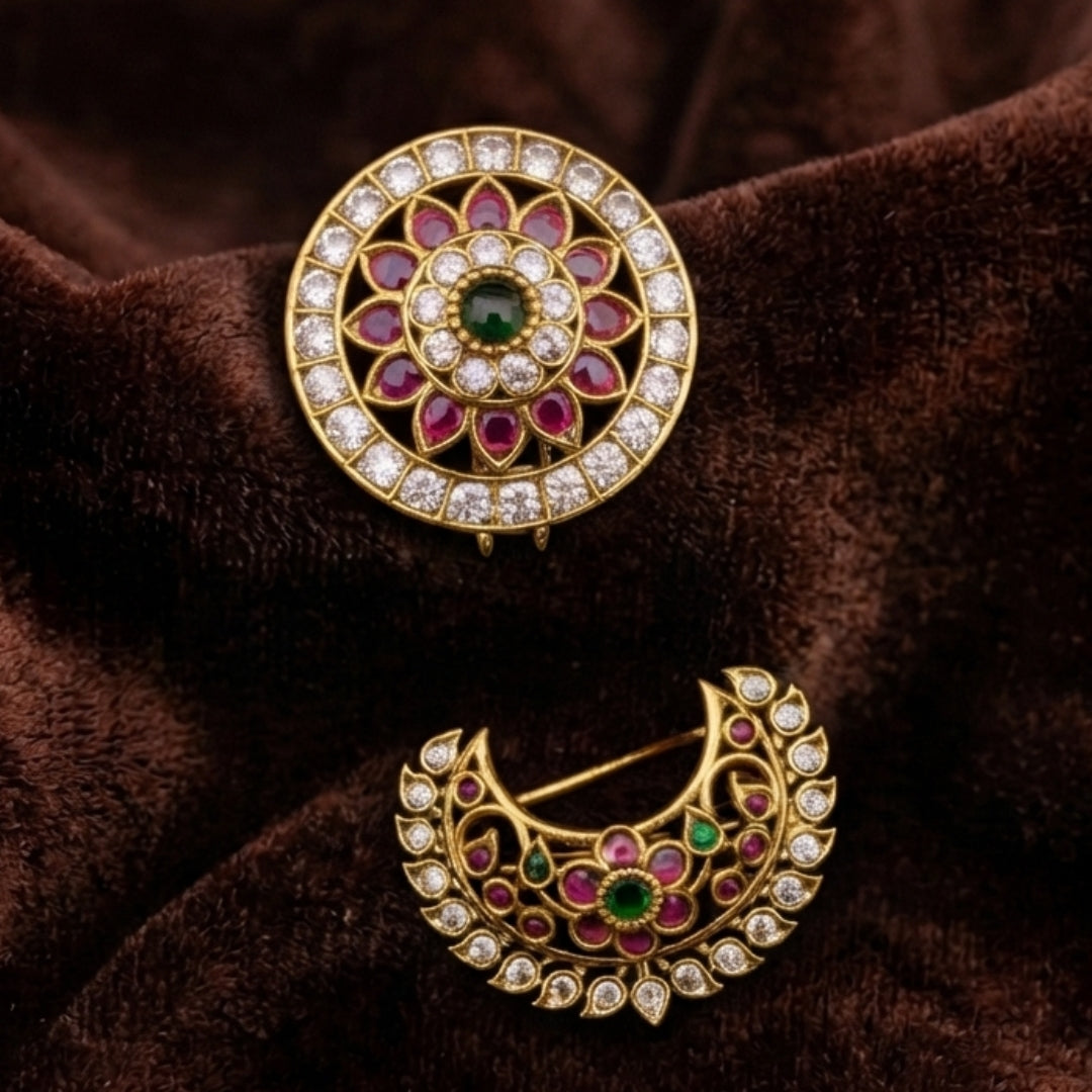 Traditional Hair Pins / Brooches Set